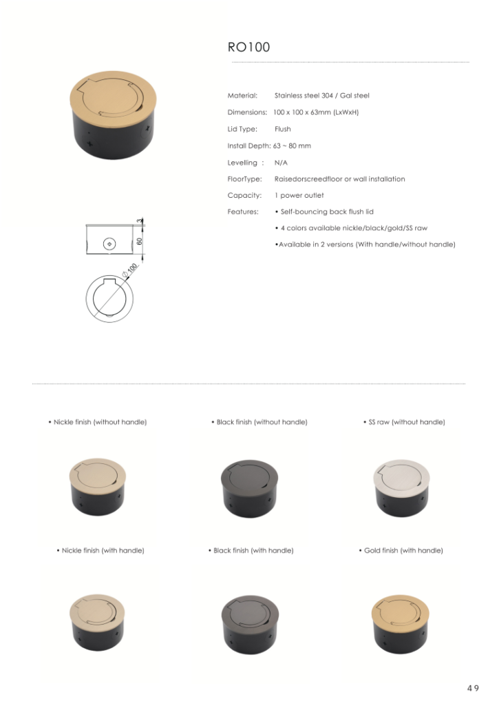 Heavy Duty Floor Socket-BIM_051 (Medium)